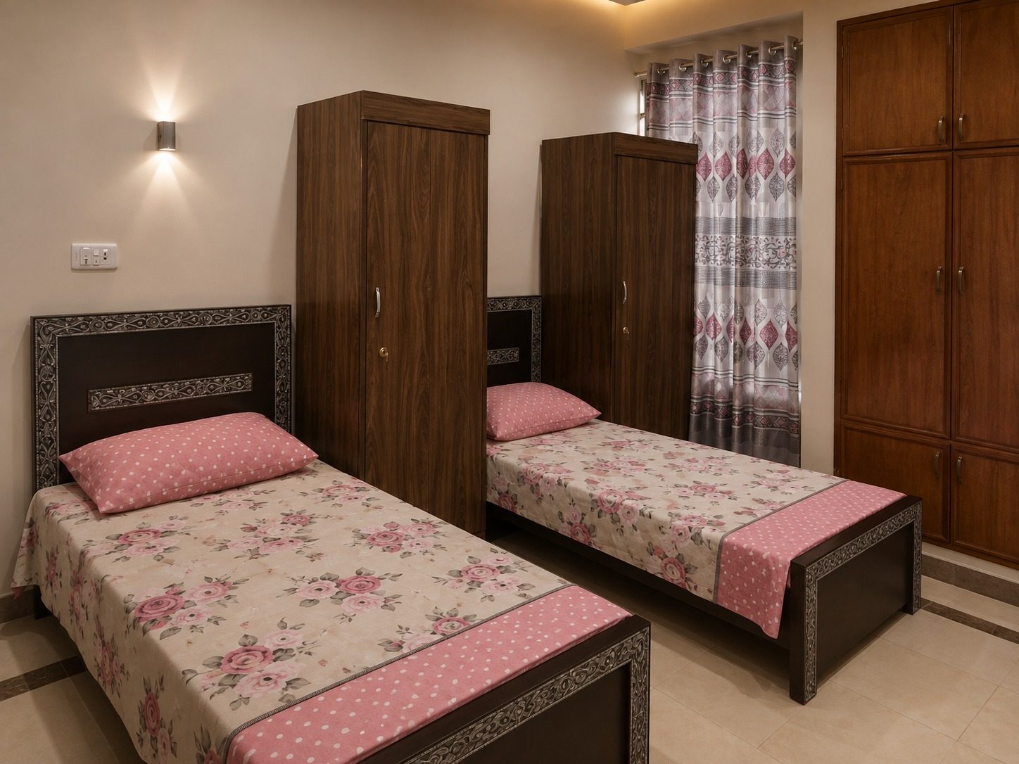 Single room with side table